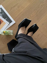 LBSFY  -  Square Toe Women Pumps 2024 New Arrivals Fashion Office Party Pumps Thin High Heels Black Brown Shallow Slip On Casual Mules 39